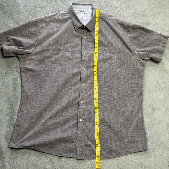 Kuhl Mens Short Sleeve Button Up Shirt XXL Gray Karib - Picture 11 of 13